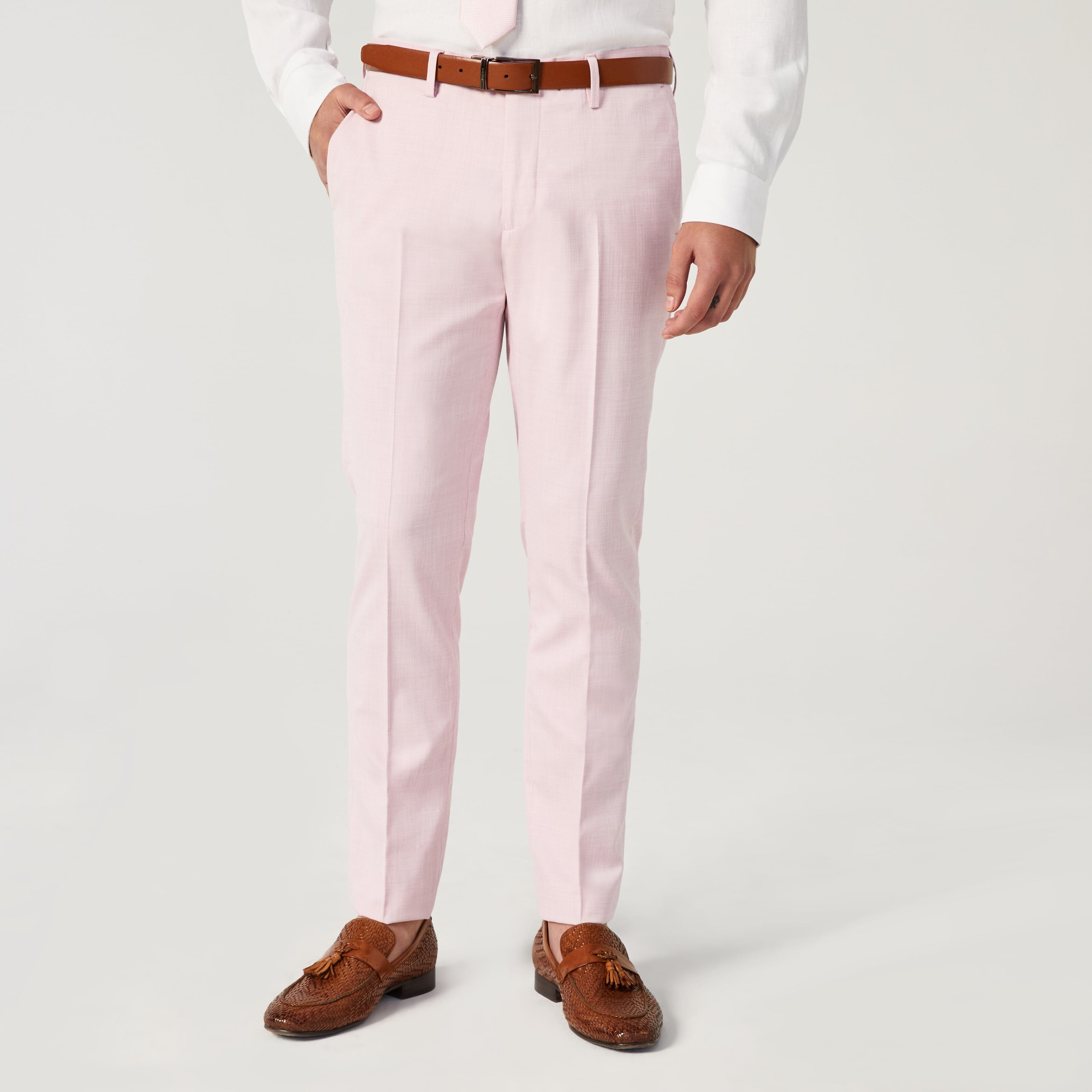 Slim Stretch Two Tone Tailored Pant Pink Suit Pants Politix